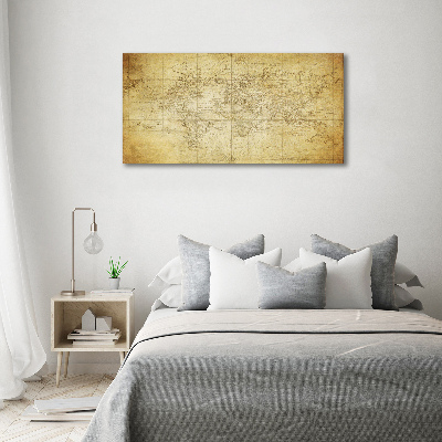 Canvas wall art Old map of the world