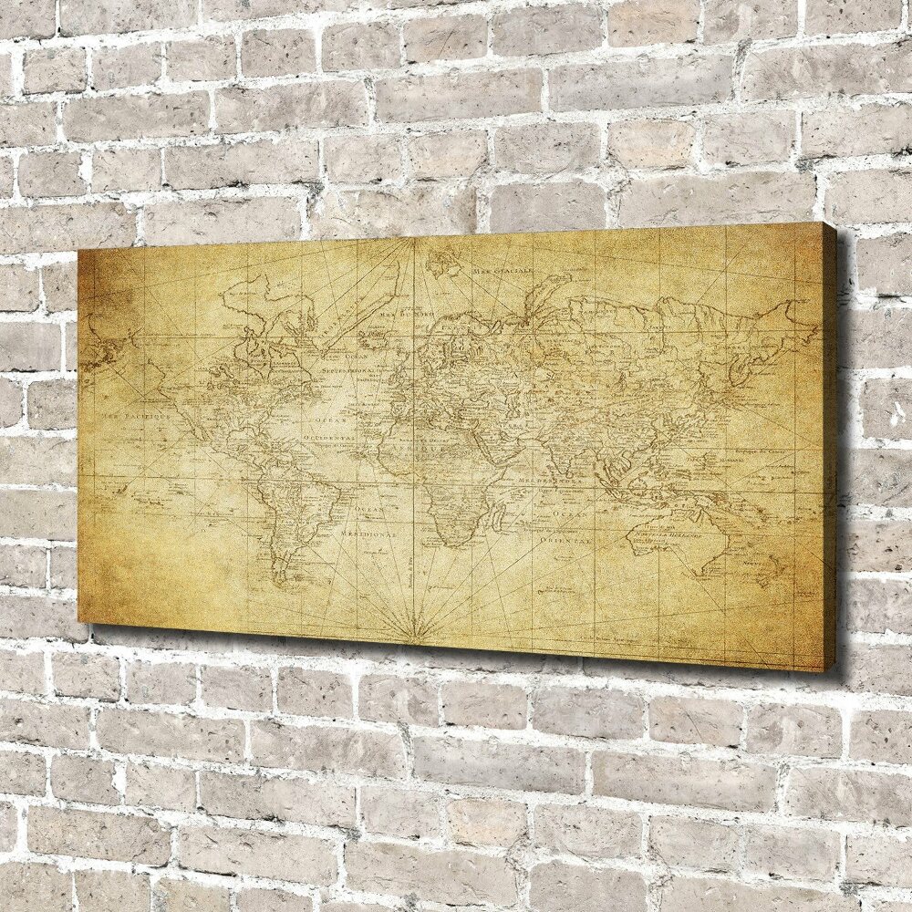 Canvas wall art Old map of the world