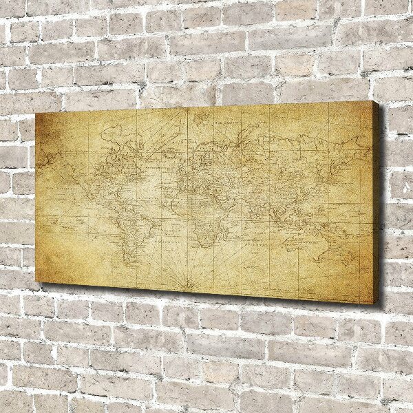 Canvas wall art Old map of the world