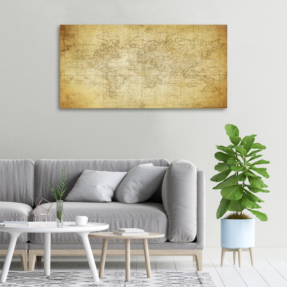 Canvas wall art Old map of the world