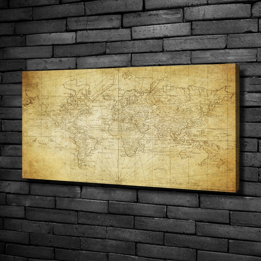 Canvas wall art Old map of the world