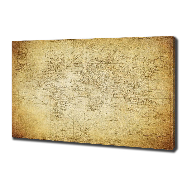 Canvas wall art Old map of the world