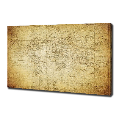 Canvas wall art Old map of the world