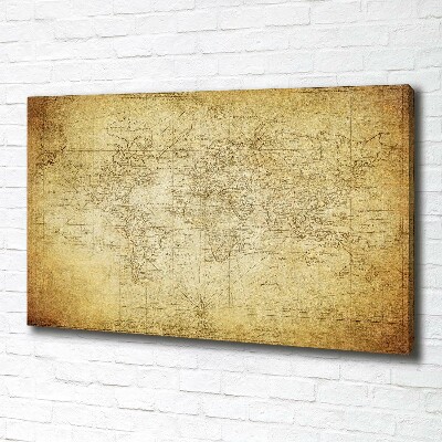 Canvas wall art Old map of the world