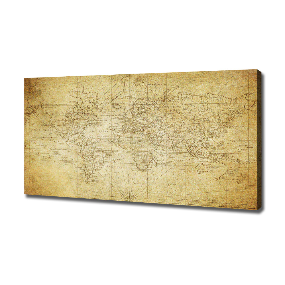 Canvas wall art Old map of the world