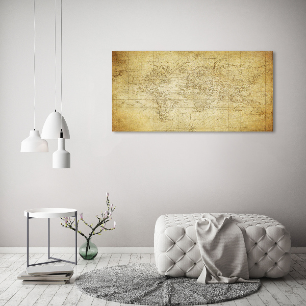 Canvas wall art Old map of the world