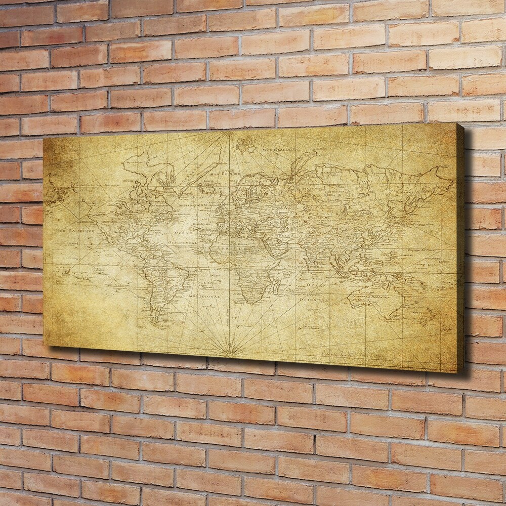 Canvas wall art Old map of the world