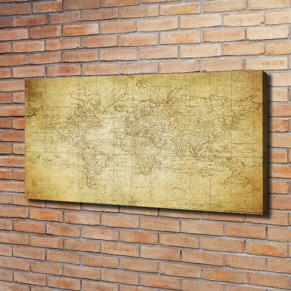 Canvas wall art Old map of the world