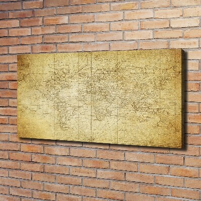 Canvas wall art Old map of the world