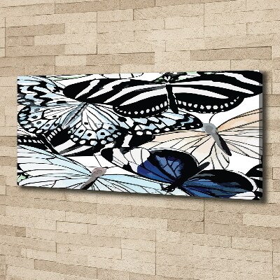 Canvas wall art Butterflies and flowers