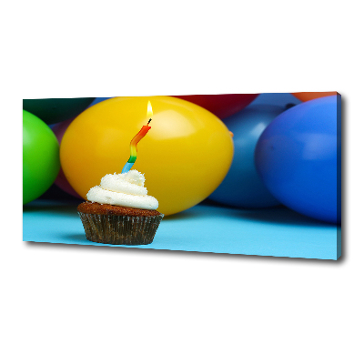 Canvas wall art Birthday cupcake