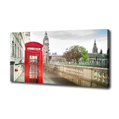 Canvas wall art telephone booth