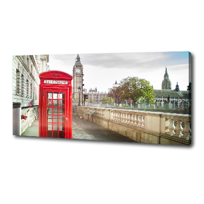 Canvas wall art telephone booth