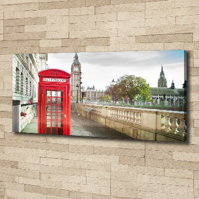 Canvas wall art telephone booth