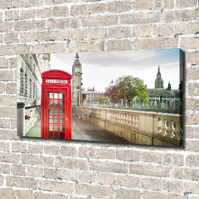 Canvas wall art telephone booth