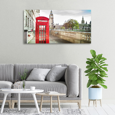 Canvas wall art telephone booth