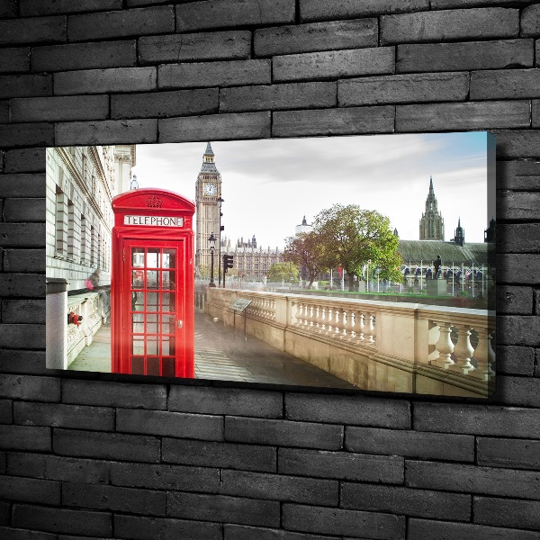 Canvas wall art telephone booth