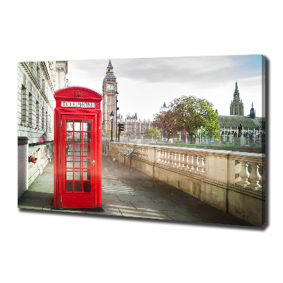 Canvas wall art telephone booth