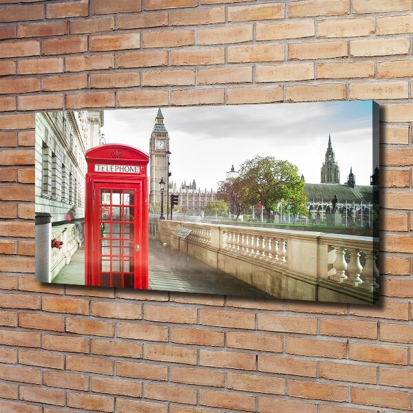 Canvas wall art telephone booth