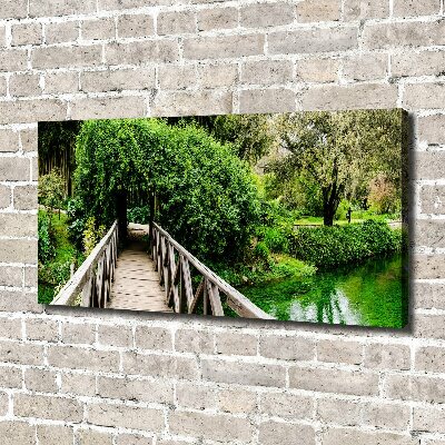 Canvas wall art Bridge on the river