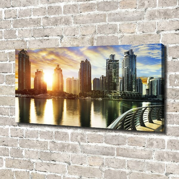 Canvas wall art Dubai sunset