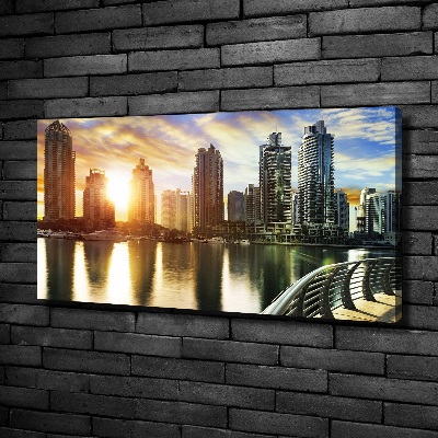 Canvas wall art Dubai sunset