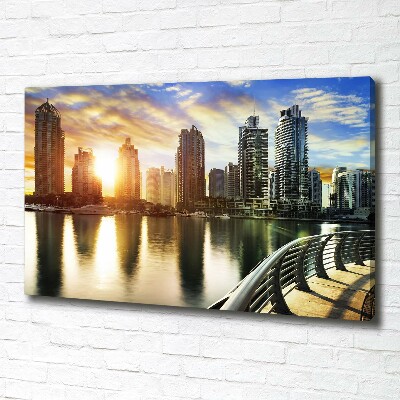 Canvas wall art Dubai sunset