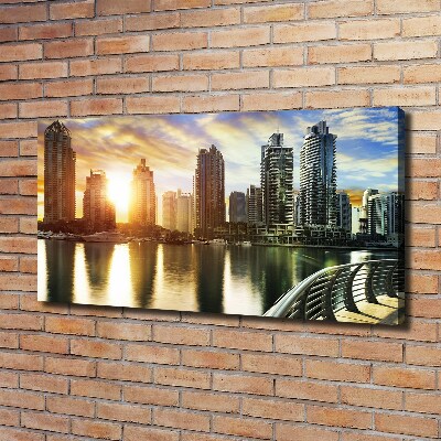 Canvas wall art Dubai sunset