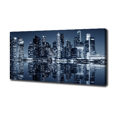 Canvas wall art Singapore at night