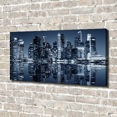 Canvas wall art Singapore at night