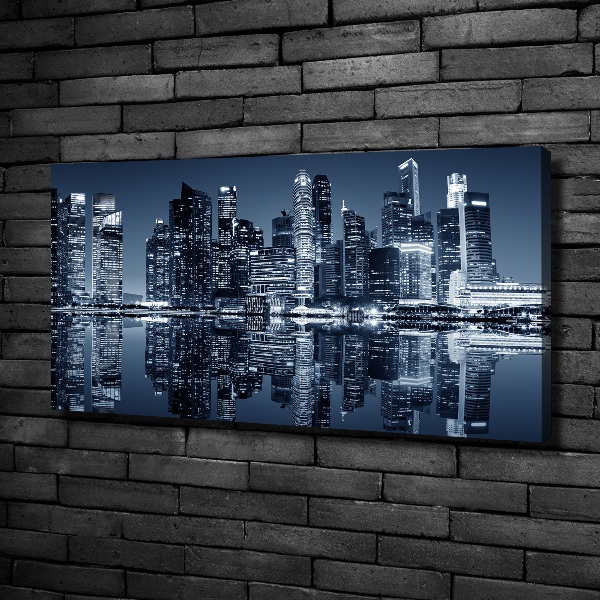 Canvas wall art Singapore at night