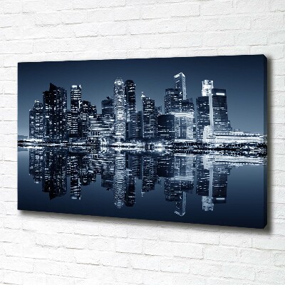 Canvas wall art Singapore at night