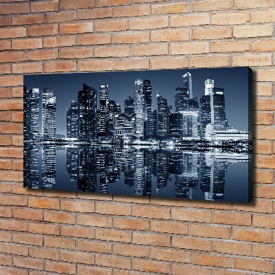 Canvas wall art Singapore at night