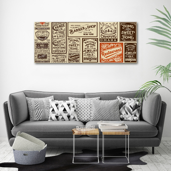 Canvas wall art Ads and labels