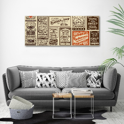 Canvas wall art Ads and labels