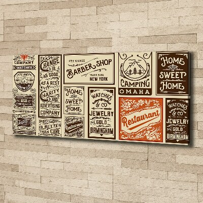 Canvas wall art Ads and labels