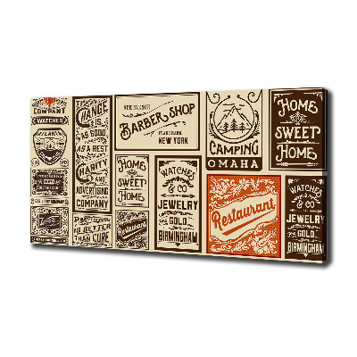 Canvas wall art Ads and labels