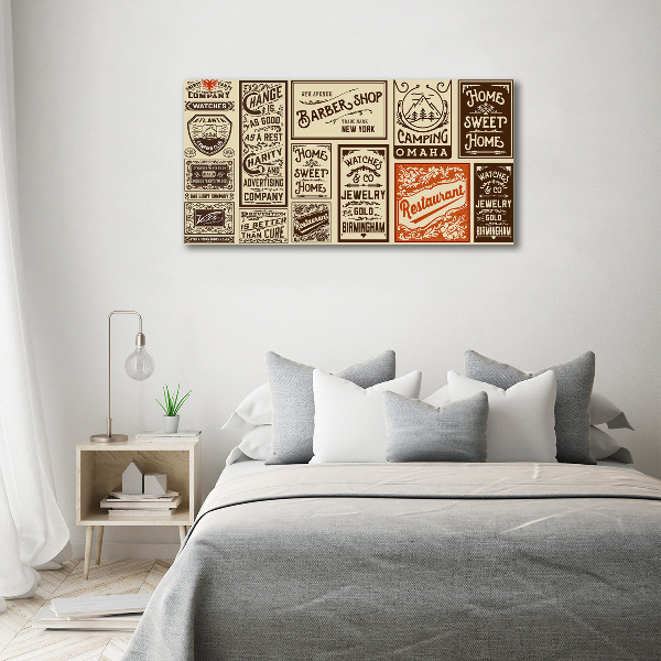 Canvas wall art Ads and labels