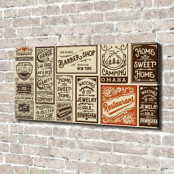 Canvas wall art Ads and labels