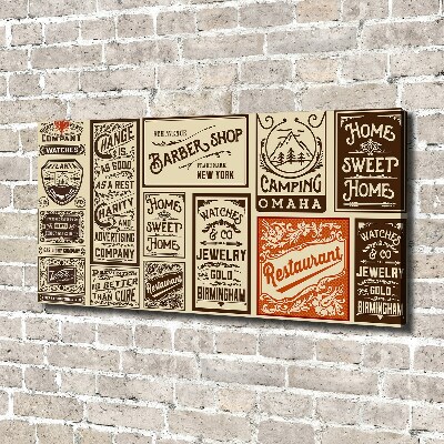 Canvas wall art Ads and labels