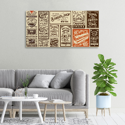 Canvas wall art Ads and labels