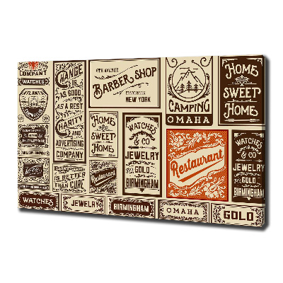 Canvas wall art Ads and labels