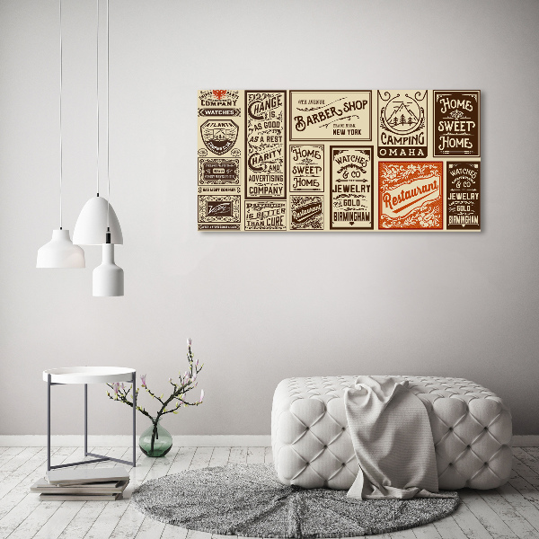 Canvas wall art Ads and labels