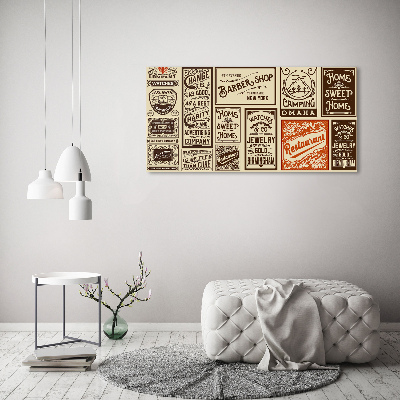 Canvas wall art Ads and labels