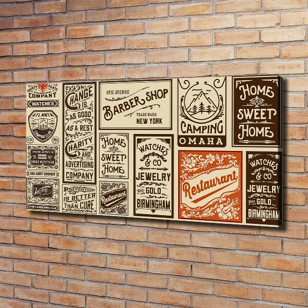 Canvas wall art Ads and labels