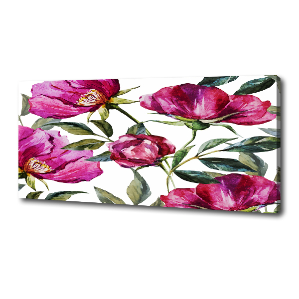 Canvas wall art Pink peonies