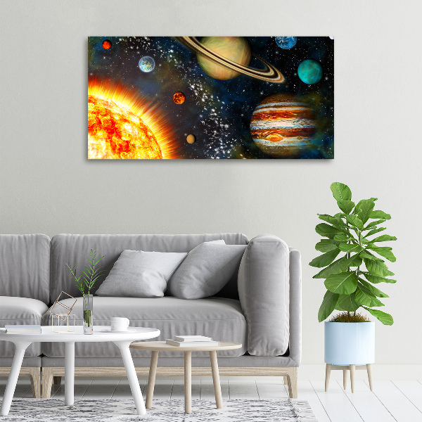 Canvas wall art Solar system