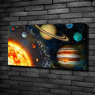 Canvas wall art Solar system