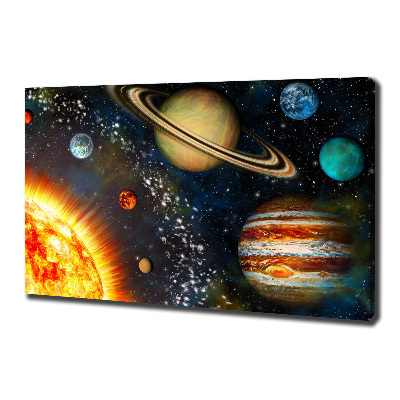 Canvas wall art Solar system