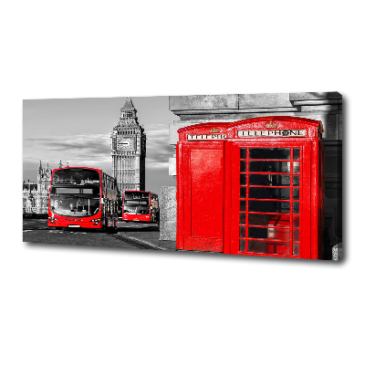 Canvas wall art Red buses